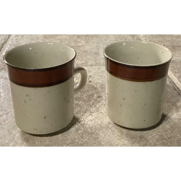 Lot of 2 ~ Vintage Rainbow Stoneware Coffee Mugs - Picture 6 of 8